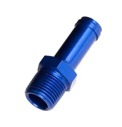 Redhorse Performance 08 (1/2) od Hose Nipple to 06 (3/8) Npt Male Straight Blue