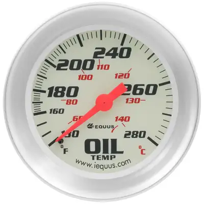 Equus 2-5/8 in. Mechanical Oil Temperature Gauge