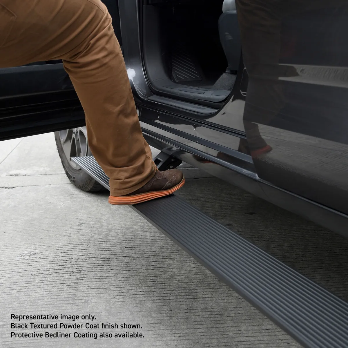 Go Rhino 20442564T - RealTruck VoltStep Electric Running Board Kit - Protective Bedliner Coating product image