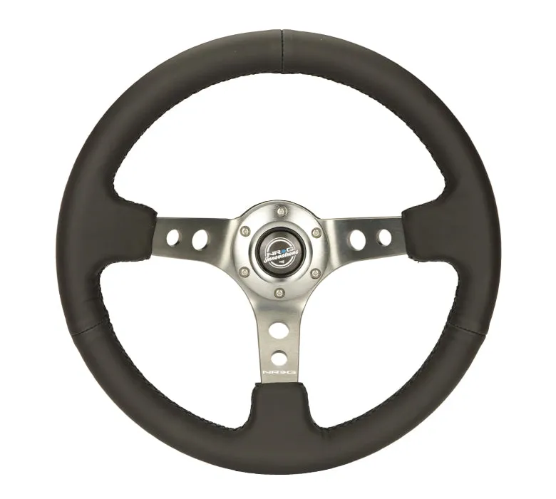 Steering Wheel 350mm 3in Dish Black Leather product image