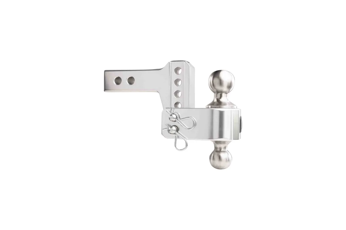 2.0" Aluminum Medium Duty Hitch 2" Drop/Rise w/ Stainless Steel Dual Ball product image