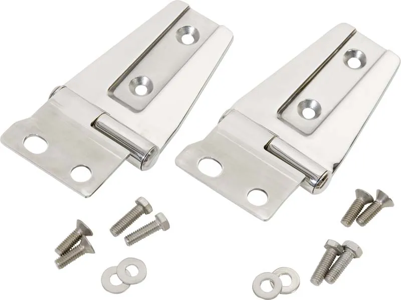 Jeep JK Hood Hinge Pair 07-18 Wrangler JK Polished Silver Kentrol product image