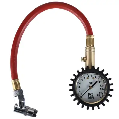 Bulldog Winch Low Air Pressure Gauge 0-15PSI Glow in the Dark Analog Bulldog Winch