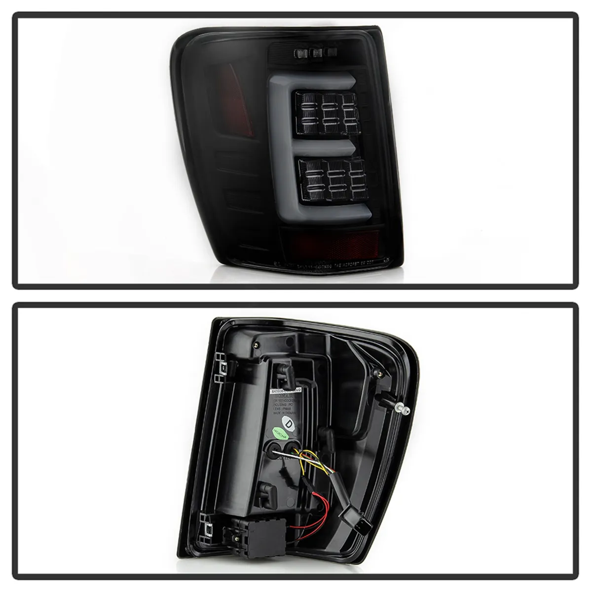 ( Spyder ) Jeep Grand Cherokee 99-04 Light Bar LED Tail Lights Version 3 - Black Smoke product image