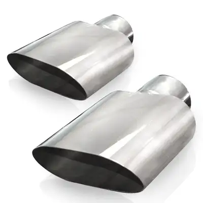 Stainless Works Stainless Works Big Oval Exhaust Tips 3in Inlet priced per pair