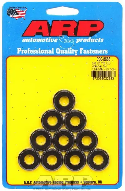 ARP Auto Racing 3/8 id 7/8 Od(Radiused) Black Washers