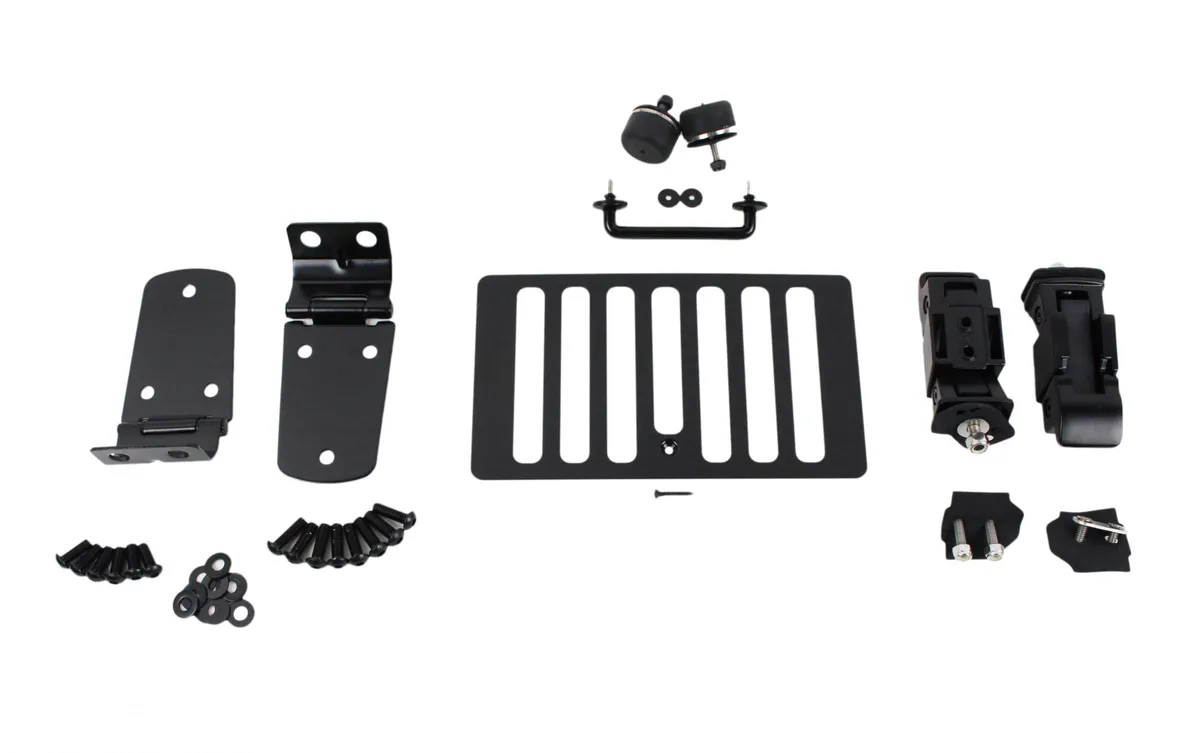 Jeep TJ Hood Kit 98-06 Wrangler TJ Powdercoat Black Kentrol product image