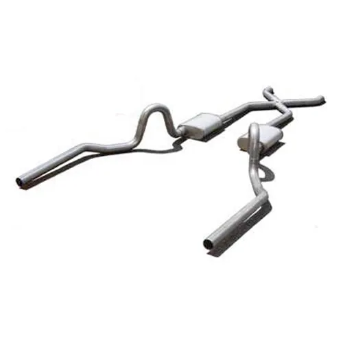 Pypes Performance exhaust Crossmember Back w/X-Pipe Exhaust System 64-74 GM A Body Split Rear Dual Exit 3 in Intermediate And Tail Pipe Street Pro Mufflers/Hardware Incl Tip Not Incl Pypes Exhaust