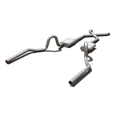 Pypes Performance exhaust Crossmember Back w/X-Pipe Exhaust System 64-74 GM A Body Split Rear Dual Exit 3 in Intermediate And Tail Pipe Street Pro Mufflers/Hardware Incl Tip Not Incl Pypes Exhaust