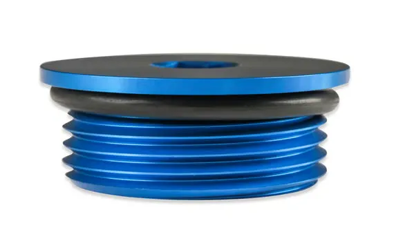Earl's -3 AN Port Plug w/ O-Ring Seal, Black Anodized Aluminum - 2 pieces product image