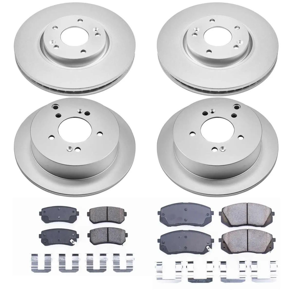Z17 Geomet Coated Rotor Kit: Genuine Geomet Fully Coated Rotors; Ceramic Pads W/Hardware product image