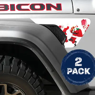 Under The Sun Inserts So Many Santas 2pc Vinyl Fender Decal