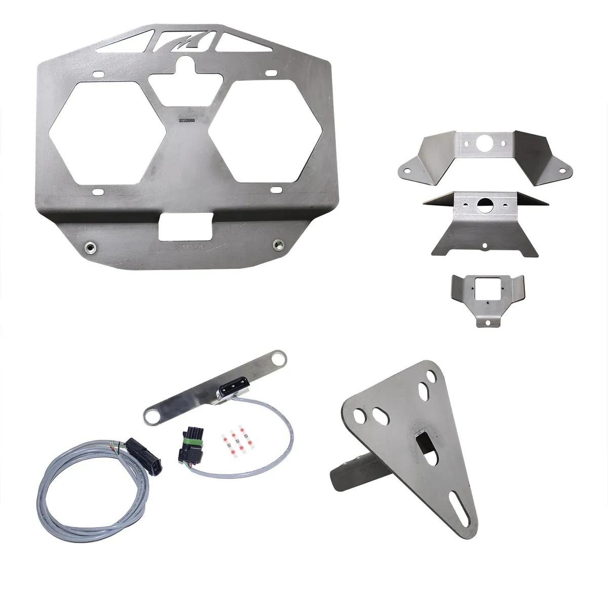 Motobilt Spare Tire License Plate Relocation Kit w/ Camera Mount & Tag Light - JL product image