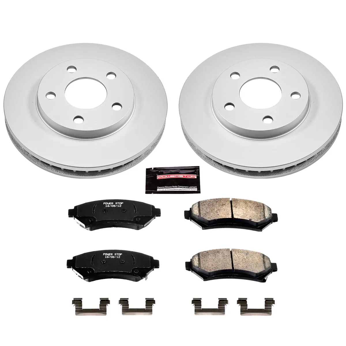 Z17 Geomet Coated Rotor Kit: Genuine Geomet Fully Coated Rotors; Ceramic Pads W/Hardware product image