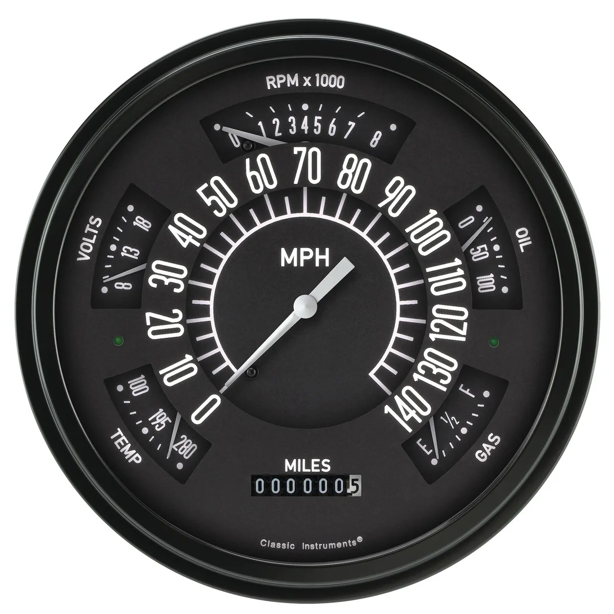 Classic Instruments Classic Instruments 66-77 Ford Bronco Black