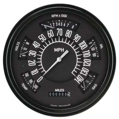 Classic Instruments Classic Instruments 66-77 Ford Bronco Black