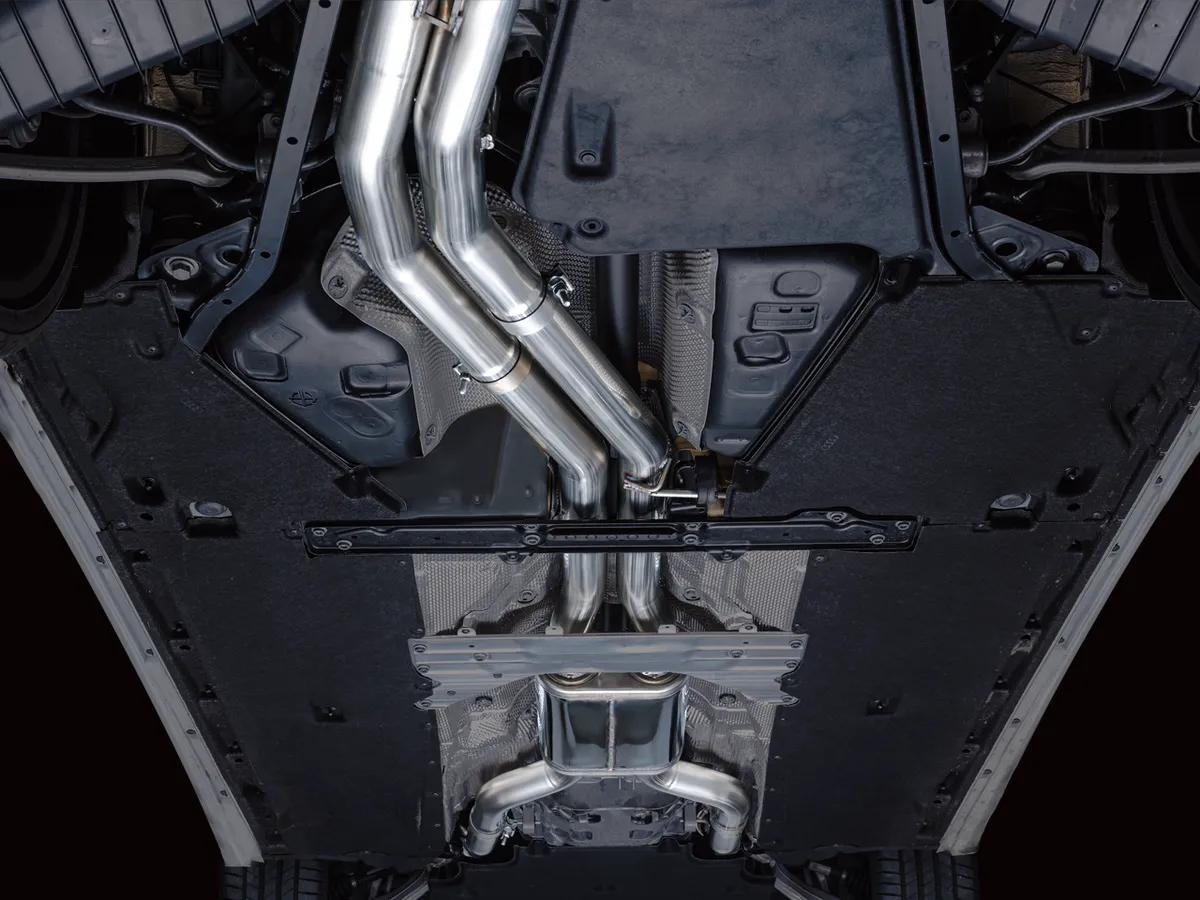 AWE Track Edition Exhaust for Audi C8 S6/S7 - Diamond Black Tips product image
