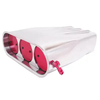 Racing Power Company Street Hood Scoop Finned Polished