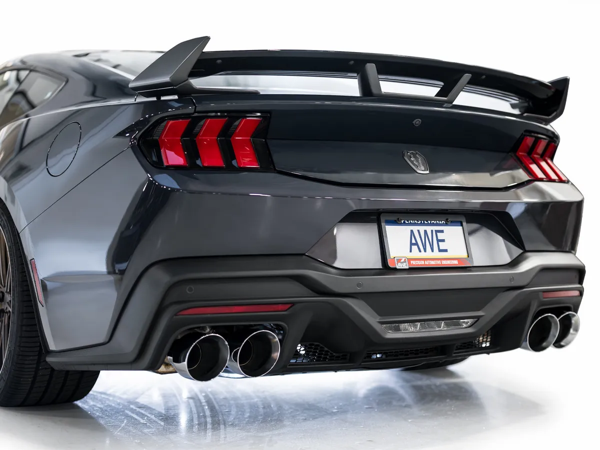 AWE SwitchPath™ Exhaust for S650 Ford Mustang Dark Horse - Quad Diamond Black Tips product image