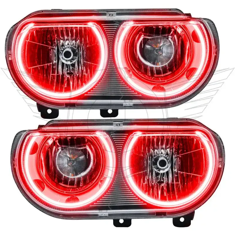 ORACLE Lighting 2008-2014 Dodge Challenger Pre-Assembled Halo Headlights - Non HID - Chrome product image