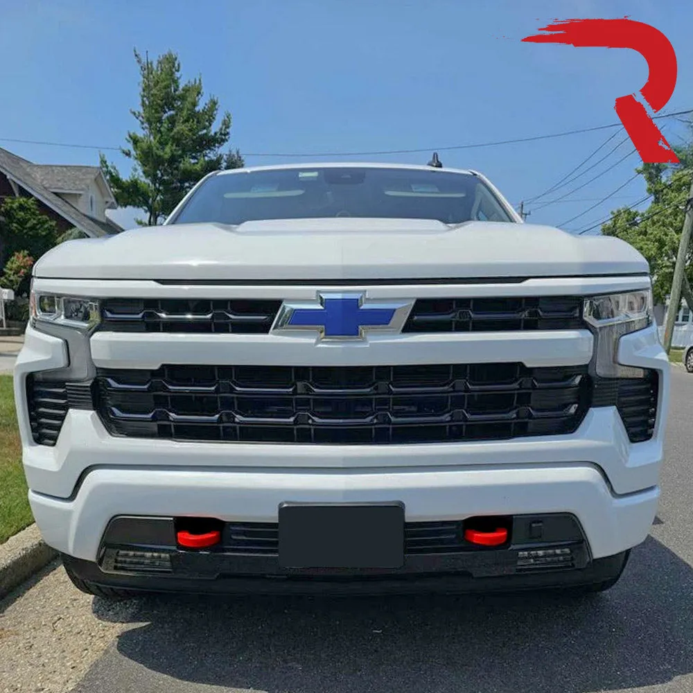 Chevy 20-25 Silverado 1500 Tow Hook Covers 2-Piece Set of Silicone Covers Standard & LED Options - Multiple Colors product image