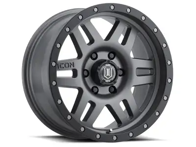 ICON Vehicle Dynamics 17 X 8.5 Six Speed 5 X 5in 4.5inbp 6mm Offset Titanium