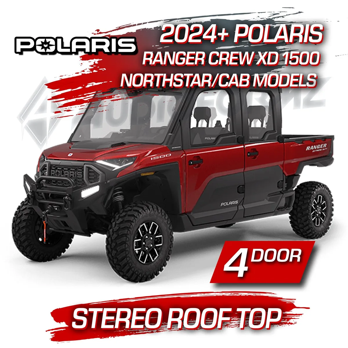 24c Polaris Ranger Crew Northstar/Cab xd 1500 Stereo Tops (4door) Level 5 product image