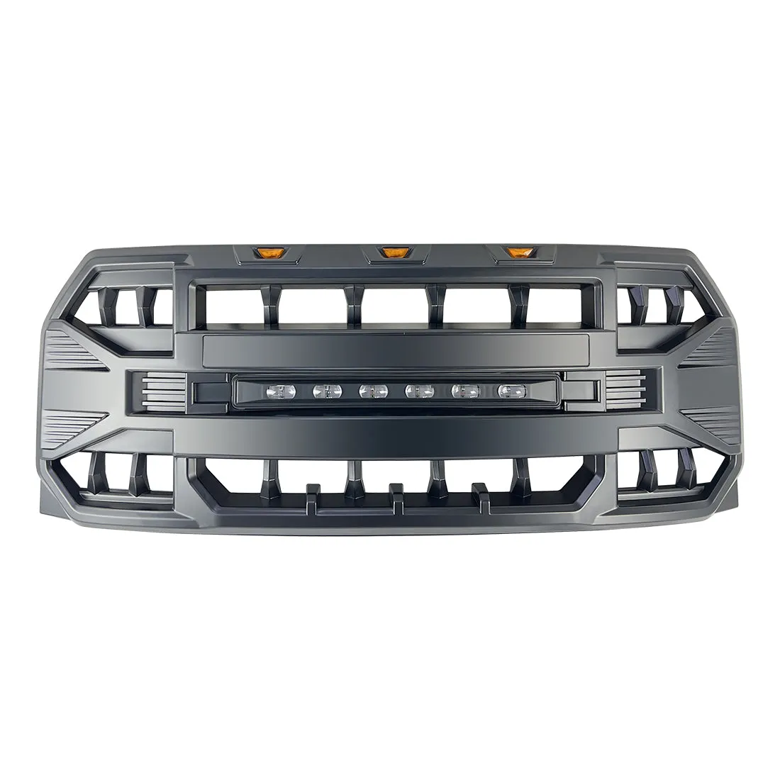 American Modified Amfmaa00115 Armor Grille With LED Off-Road Lights - Matte Black product image