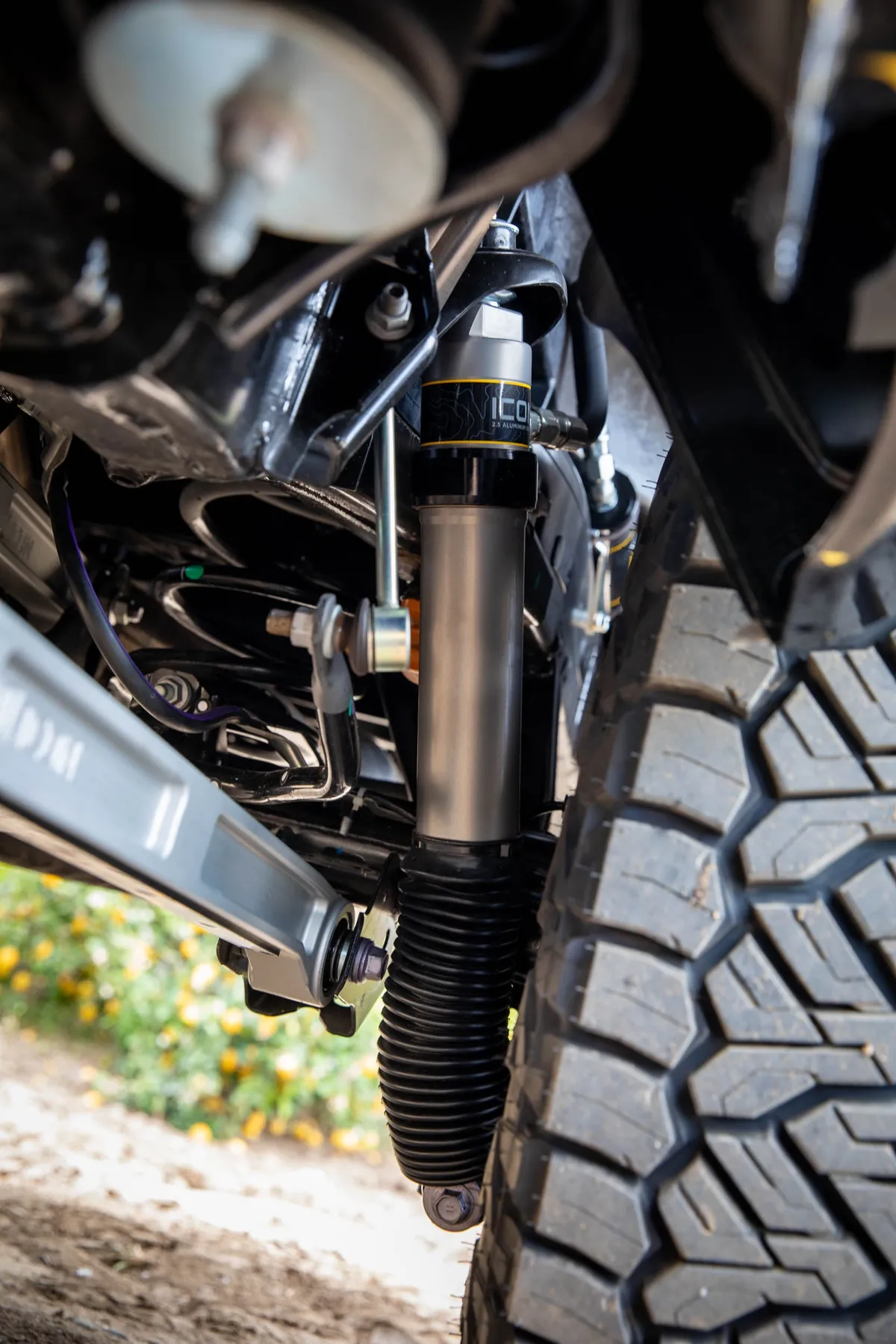 ICON 2024-2025 Toyota Tacoma, 0-1” Lift, Rear, V.S. 2.5 Aluminum Series Shock Absorbers, Remote Reservoir w/ CDXS, Pair product image