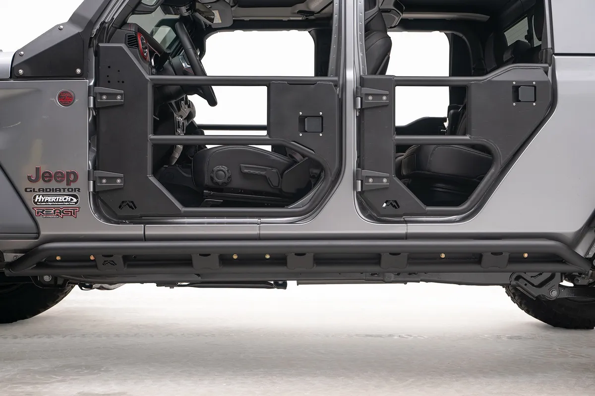 Rock Slider; 2 Stage Black Powder Coated; w/Tube; product image