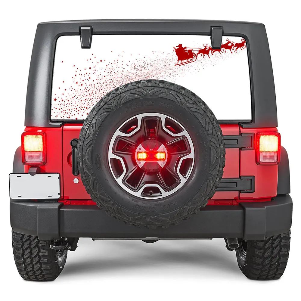 Santas Sleigh Rear Window Decal product image