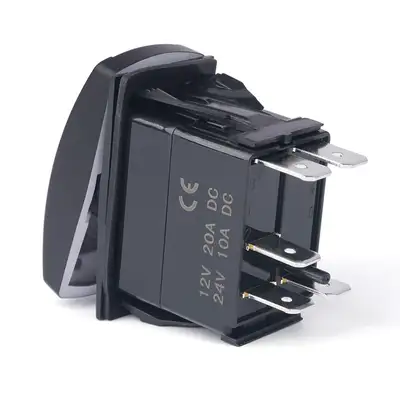 Xprite Xprite 5 Pin Laser Blue SPST Rocker On/Off Toggle Switch with Logo