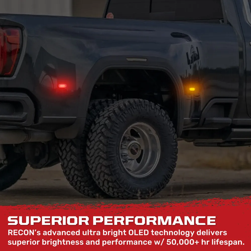 GMC Sierra & Chevy Silverado 15-25 (3rd & 4th Gen) Dually Fender Lights (4-Piece Set) - Multiple Lens & Colors product image