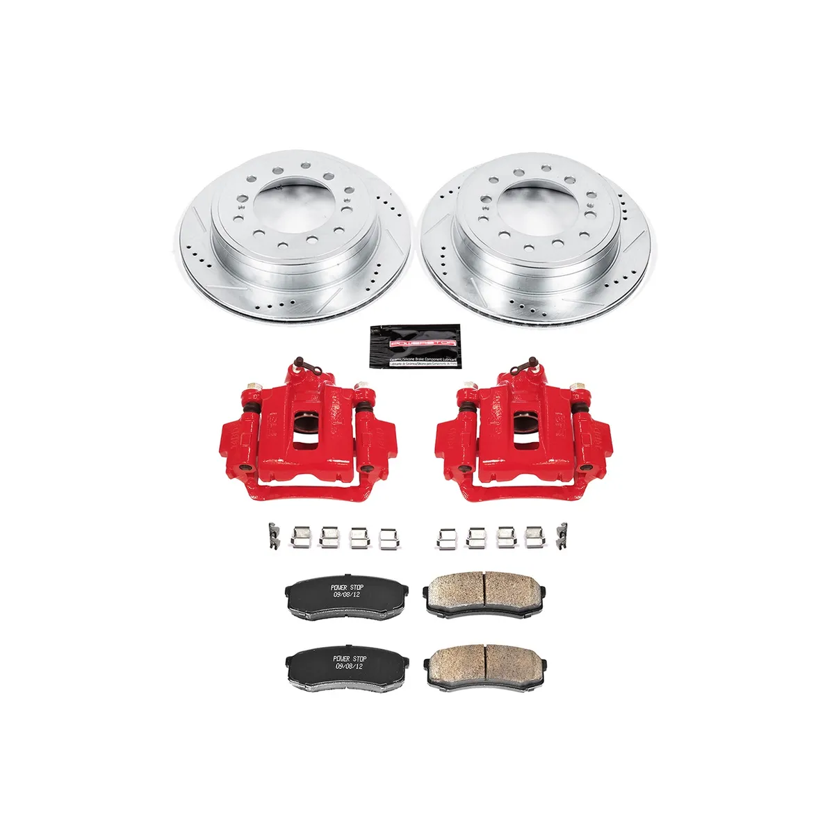 Z23 Evolution Sport Upgrade Kit: Drilled/Slotted Rotors; Carbon-Fiber Ceramic Pads; Powder Coated Calipers product image