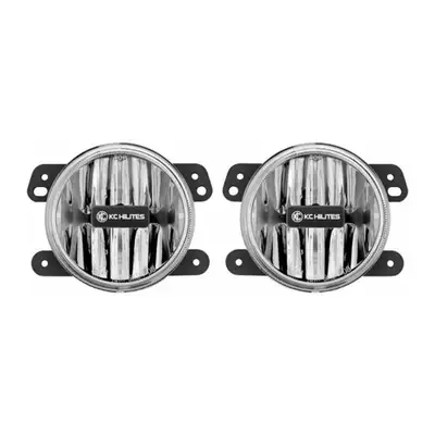 KC HiLiTES KC Hilites 4 in Gravity LED G4 - 2-Light System - SAE/ECE - 10W Fog Beam - for 10-18 Jeep JK