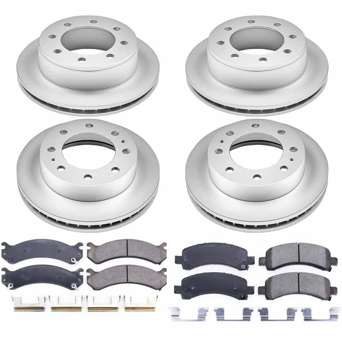 Z17 Geomet Coated Rotor Kit: Genuine Geomet Fully Coated Rotors; Ceramic Pads W/Hardware product image