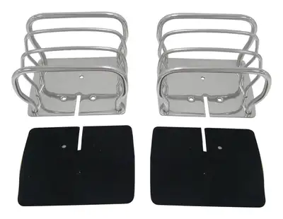 Crown Automotive Jeep Replacement Tail Light Guard Set 1997-2006 TJ Wrangler;1987-1995 YJ Wrangler;1976-1983 CJ-5;1976-1986 CJ-7;1981-1986 CJ-8;