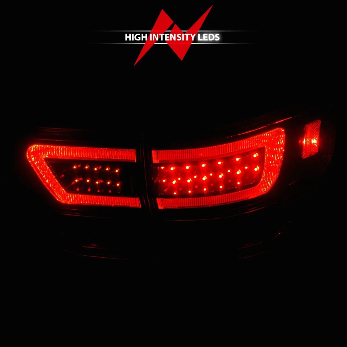 1113 Grand Cherokee LED Tail Lights W/Light Bar Black Housing Clear Lens 4pcs product image
