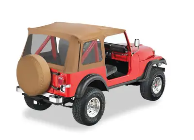 Bestop Spice Supertop Classic Skins Supertop Classic Replacement Skins, Clear Windows Jeep 87-95 Wrangler; Req. Supertop hardware; no doors included.; Clear side and rear windows