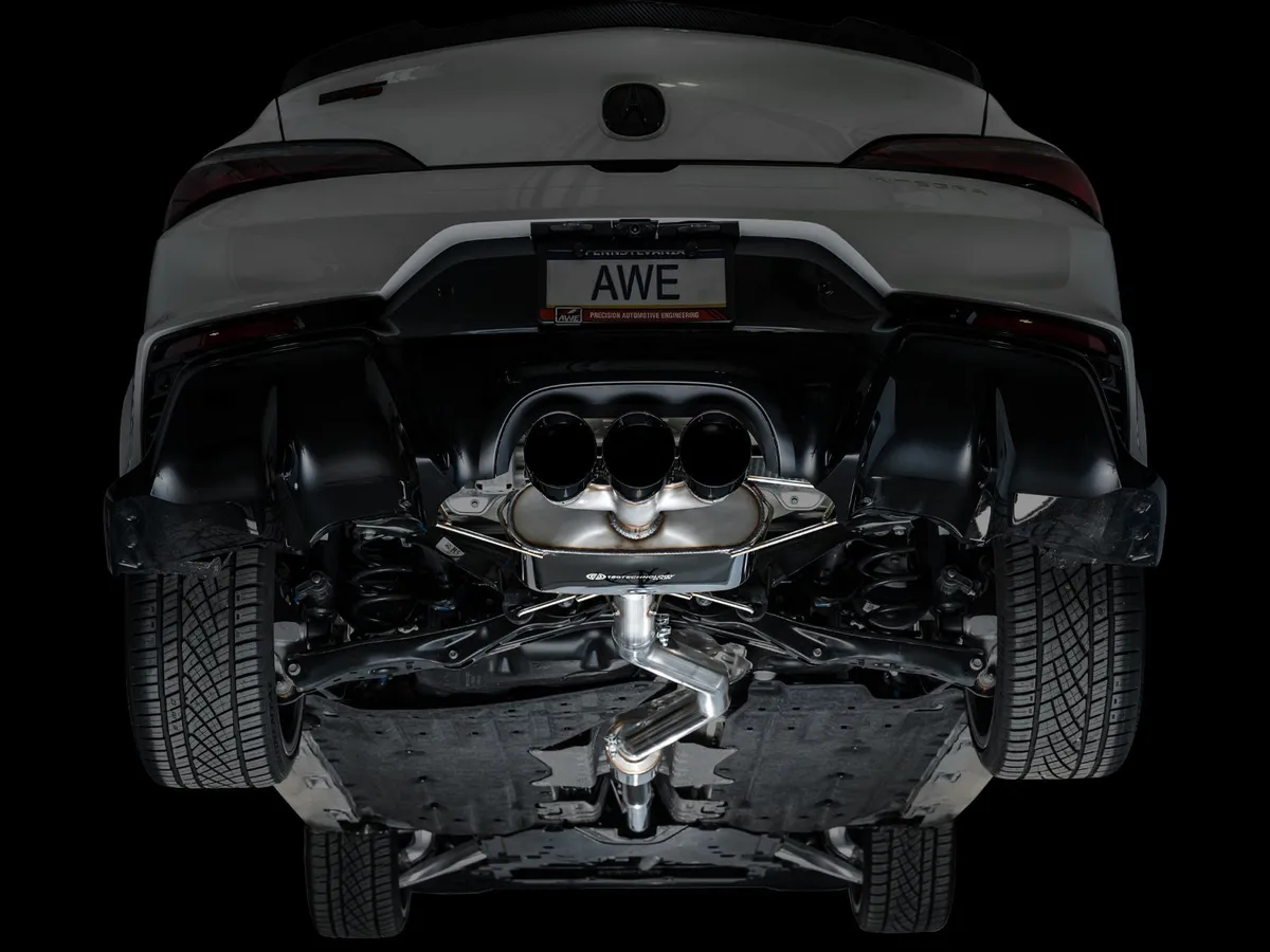 AWE Track Edition Exhaust for DE5 Integra Type-S - Triple Chrome Silver Tips product image