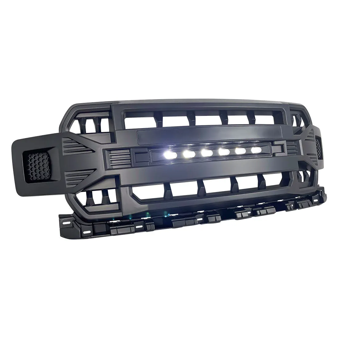 American Modified Amfmaa00120 Armor Grille With LED Off-Road Lights - Matte Black product image