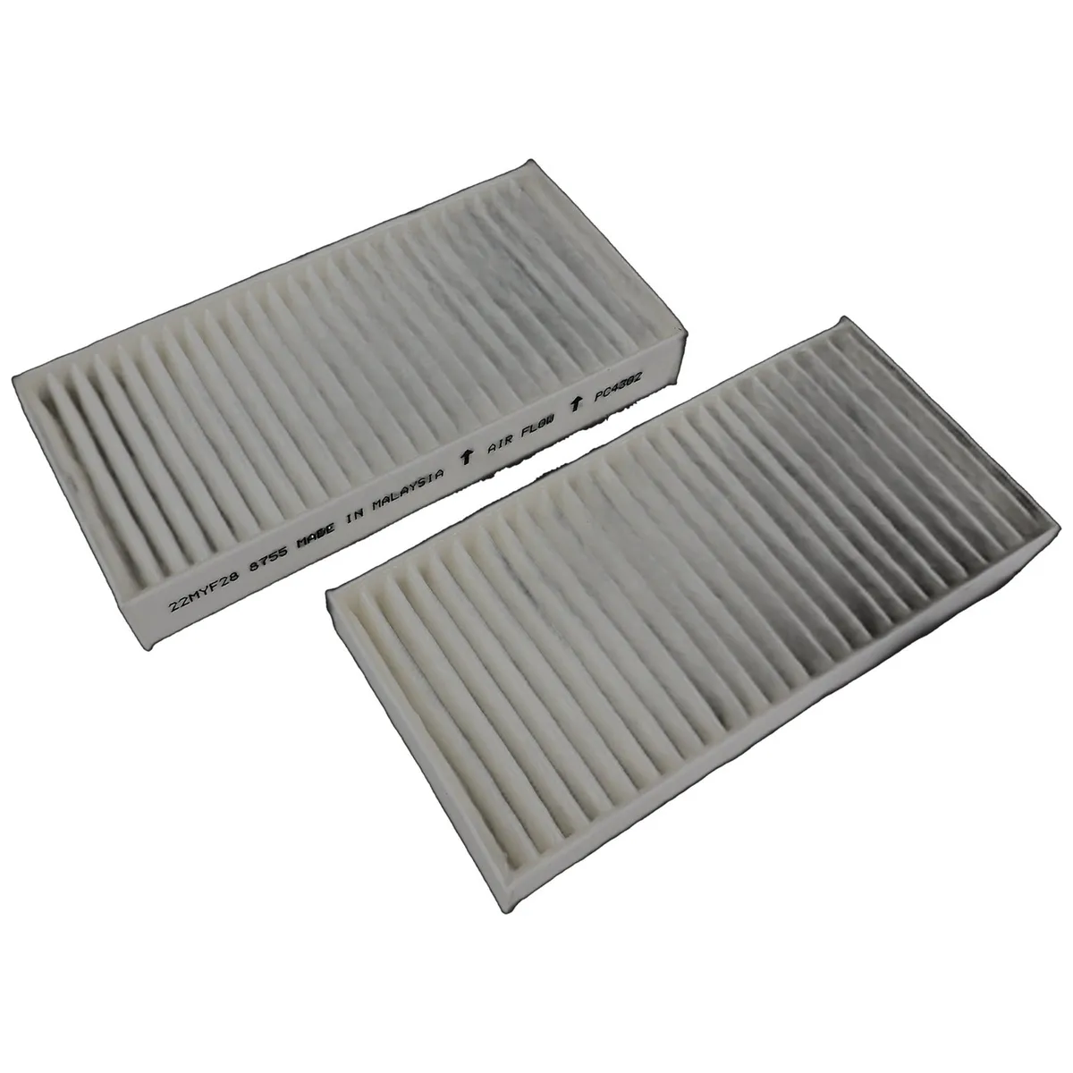 Cabin Air Filter Kit; Includes 2 Cabin Air Filters; Paper; White; product image