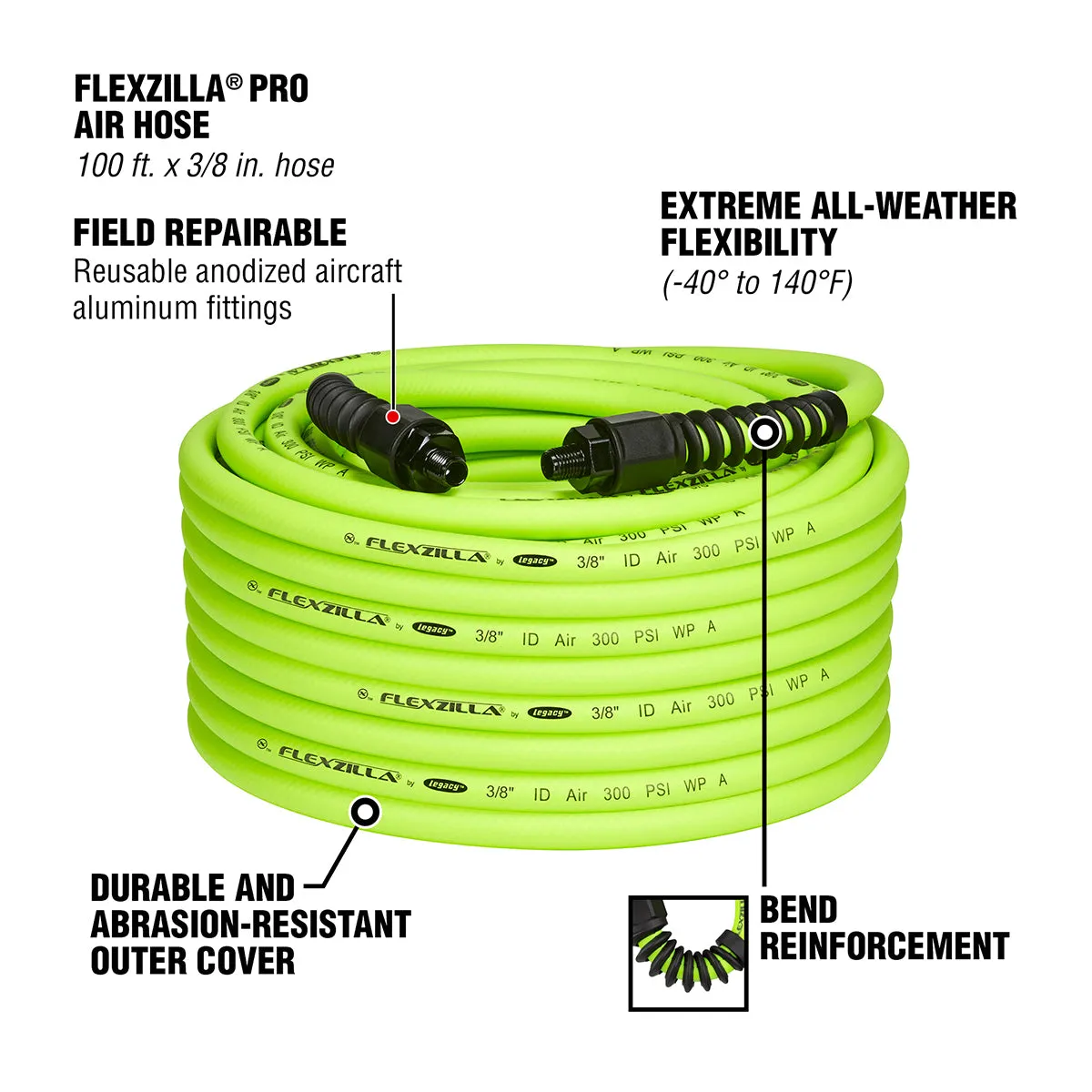 Fzp Air Hose 3/8in 50ft 1/4mnpt product image