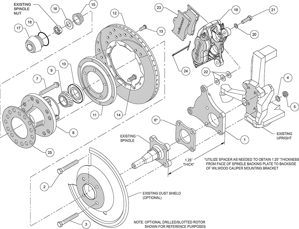 1969 - 1976 American Motors Forged Dynalite Pro Series Front Brake Kit - 140-11940 product image