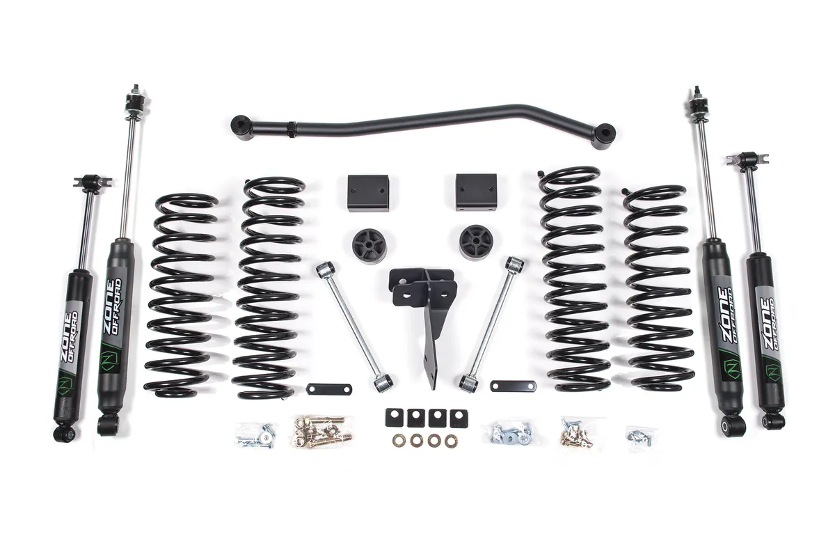 12-18 Jeep Wrangler JK 2 Door 4 Inch Coil Spring Lift Kit With Nitro Shocks Zone Offroad product image