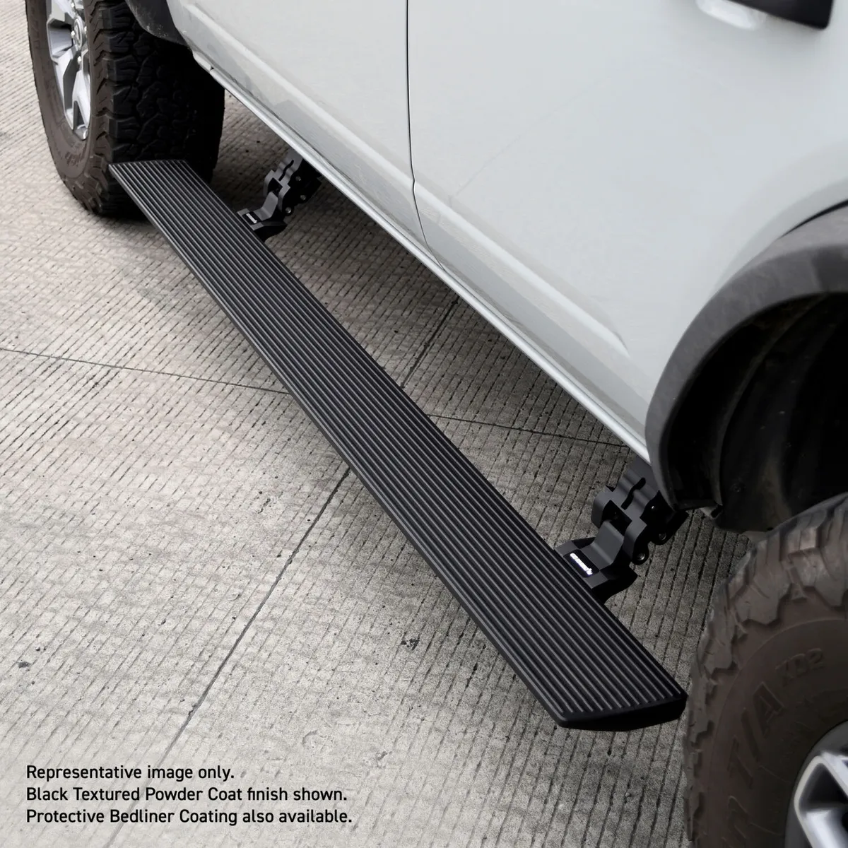 Go Rhino 20443587T - RealTruck VoltStep Electric Running Board Kit - Protective Bedliner Coating product image