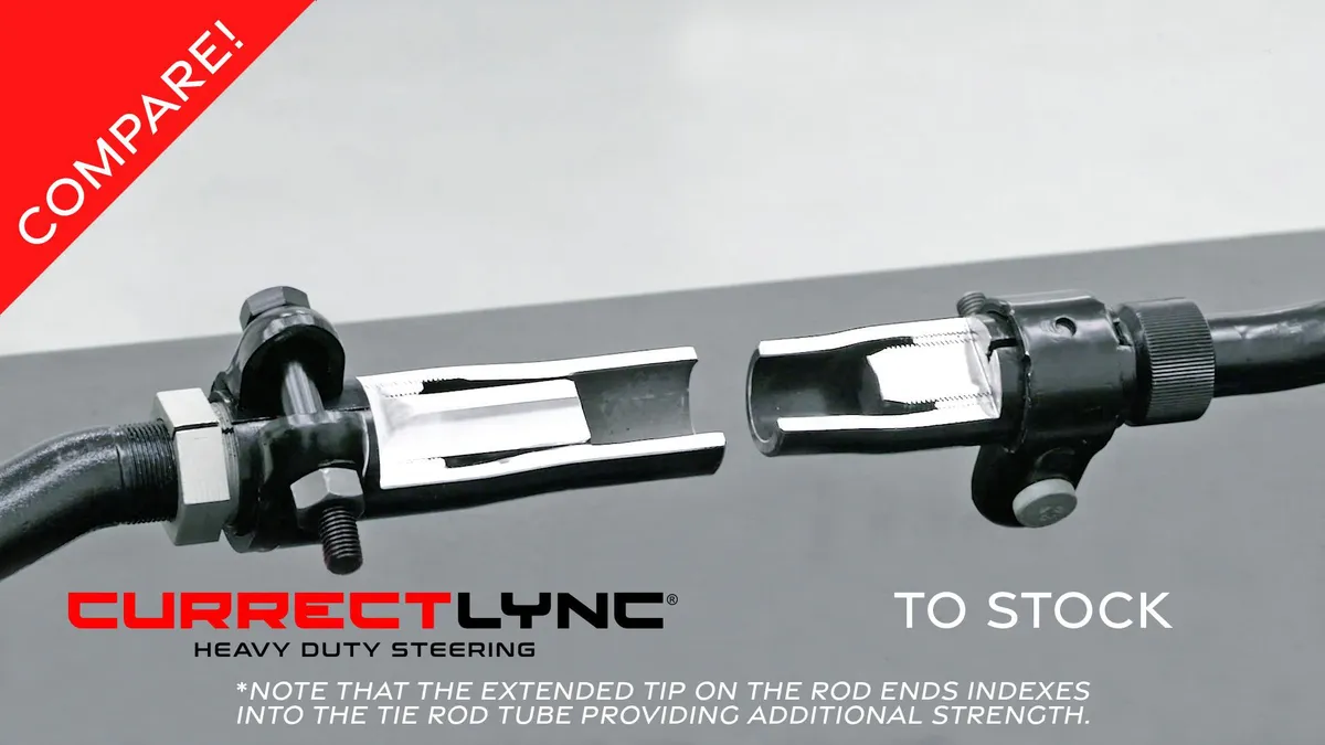 Currectlync Tie Rod 07-18 Wrangler JK Bolt-On 1 1/2 Inch Diameter Tube Construction Forged Tie Rod Ends Includes Jam Nuts And Adjusters RockJock 4x4 product image