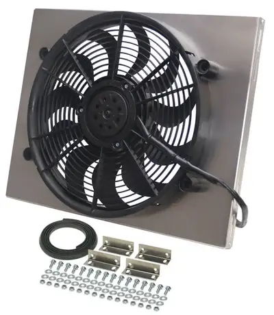 Derale Derale 16822 Powerpack - High Output Single 17 Electric RAD Fan/Aluminum Shroud Kit