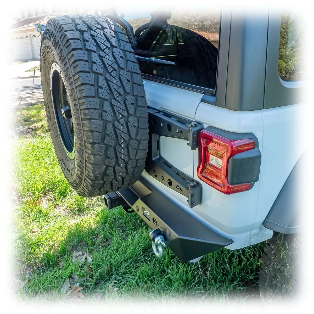 Jeep JL Rear Bumper with LED Pod Lights & Hitch Receiver – Minimalist | 2018–2025 product image