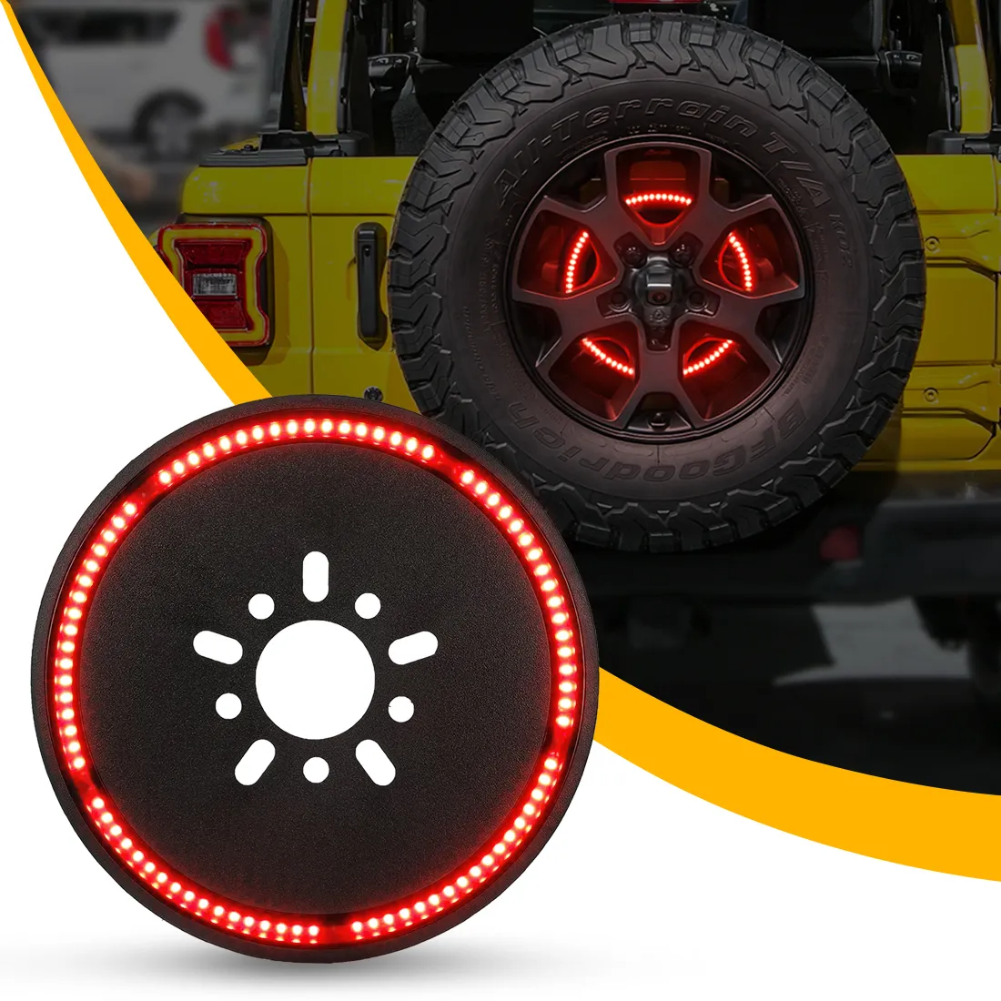 2018+ JEEP Wrangler JL 3rd Brake Light LED 5th Wheel Mount bolt-on pattern product image